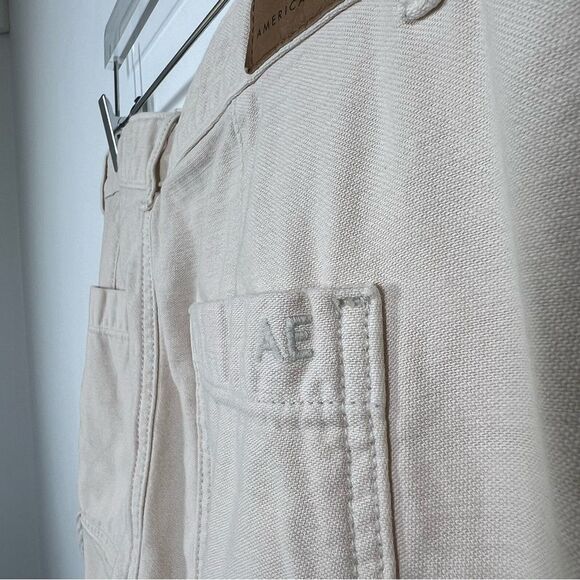 American Eagle Women’s Size 8 Long Tall 90’s Straight Painter Beige Jeans Pants - Picture 8 of 12